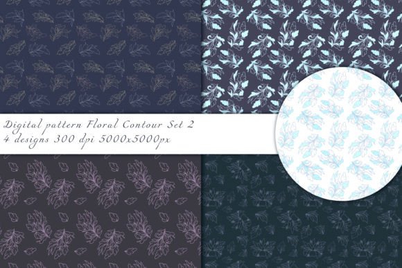 Download Floral Contour Set 2 (Patterns Set) - Contour Collection