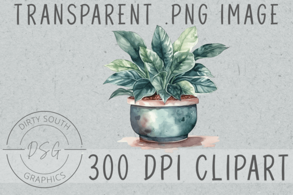 Download Watercolor House Plant Clip Art - House plant Collection