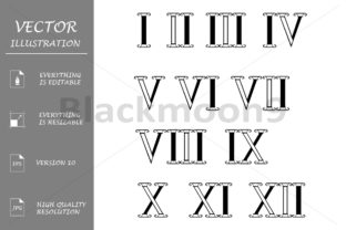 Download Contour Roman Numerals - Premium Resources